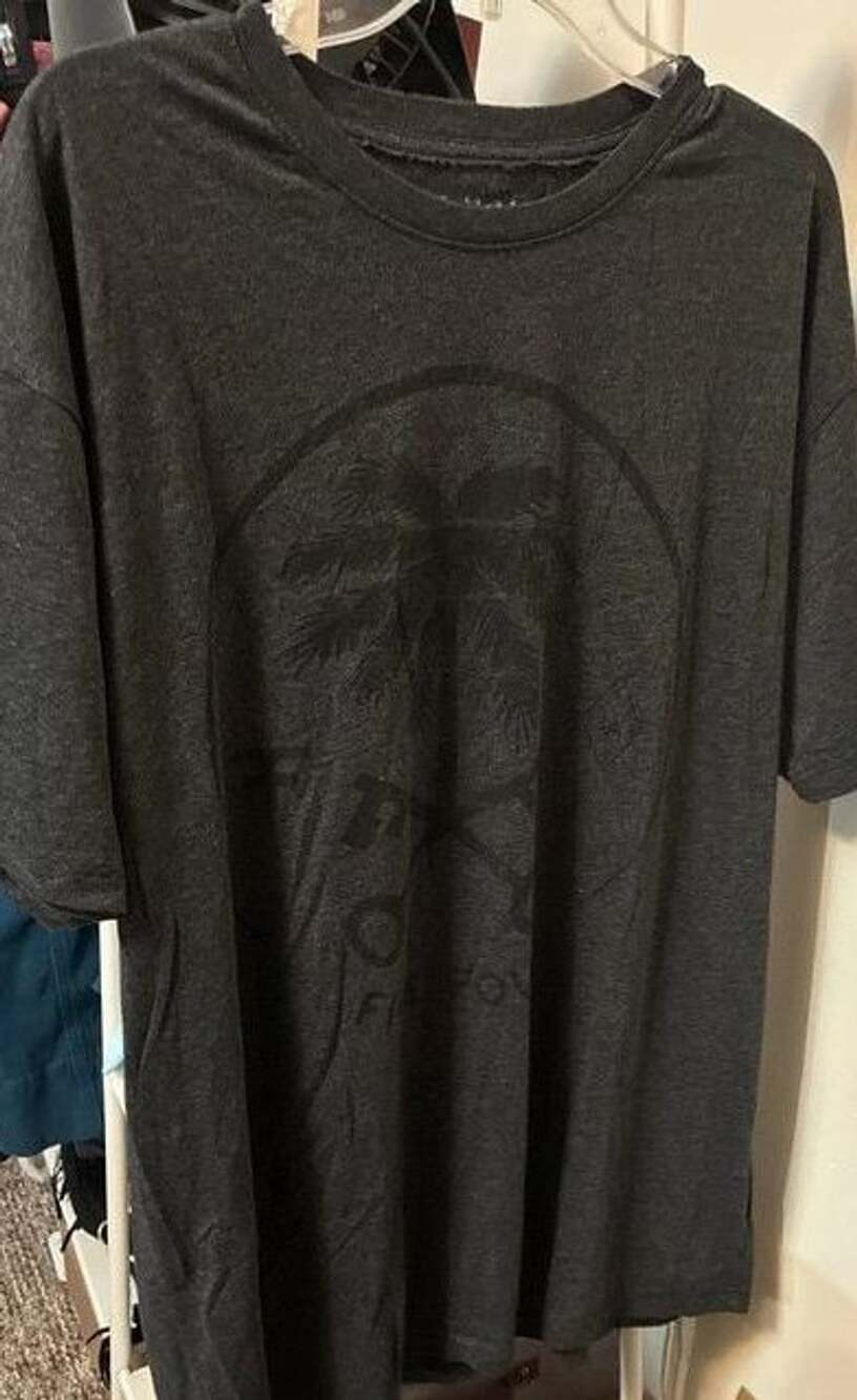 Men’s five four gray palm tree xxxl short sleeve tshirt